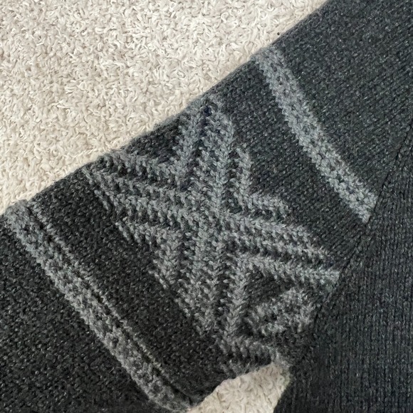 Eddie Bauer Sweater Mens Large Gray Knit Grandpa Dad Crew Neck Casual Wool Blend - Picture 5 of 7